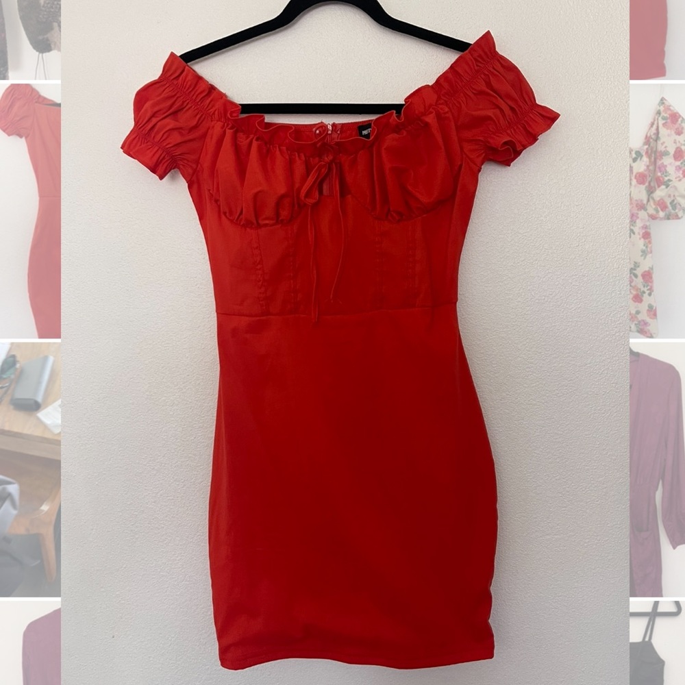 Pretty Little Thing red dress